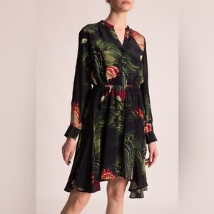 Elegant Black Floral Dress